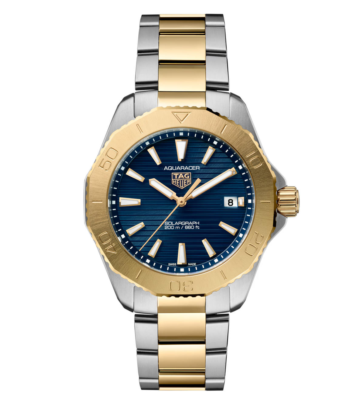 TGHR Aquaracer Professional 200 Solargraph Watch with Deep Blue Dial