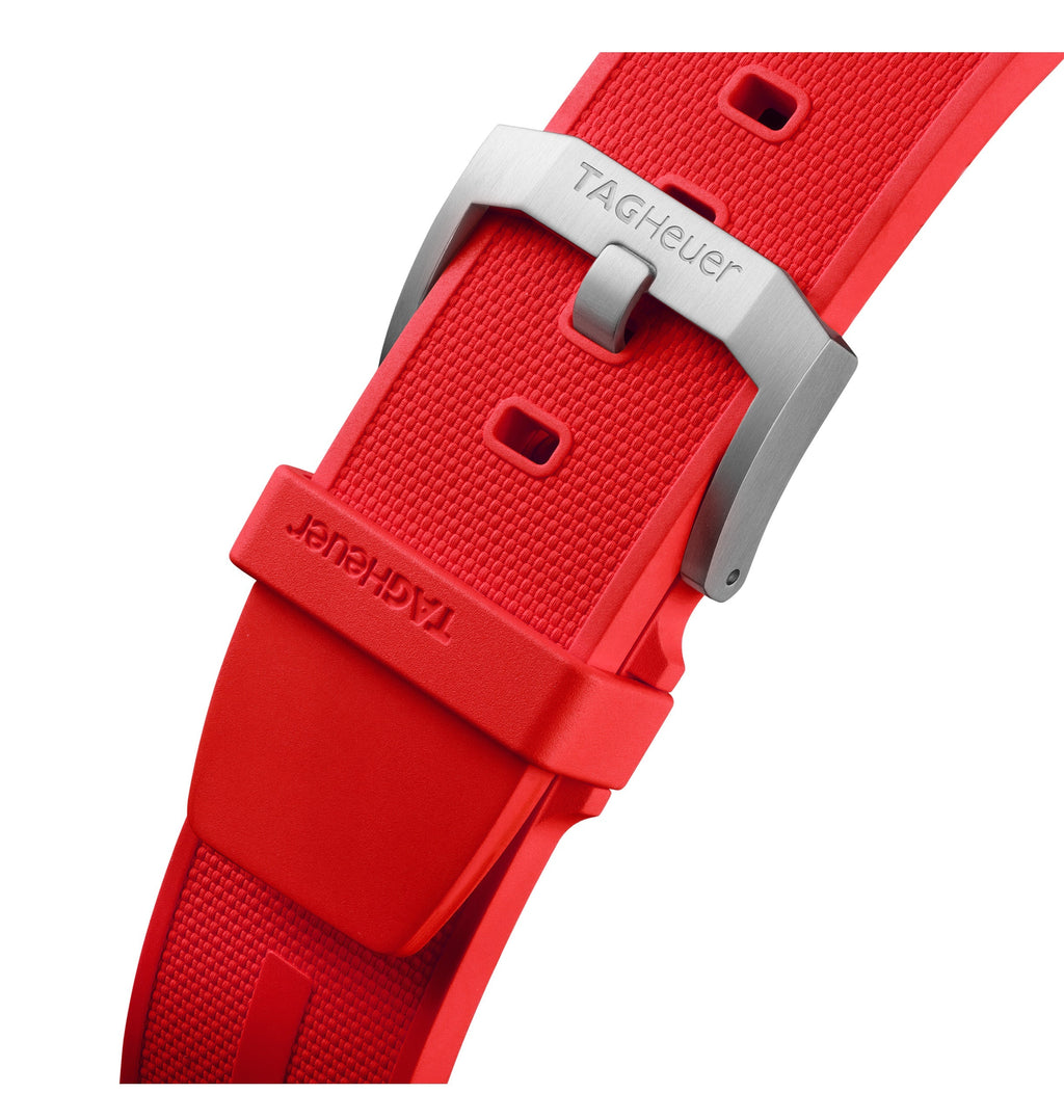 TGHR Formula 1 Men's Quartz Chronograph Red Dial and Rubber Strap Watch