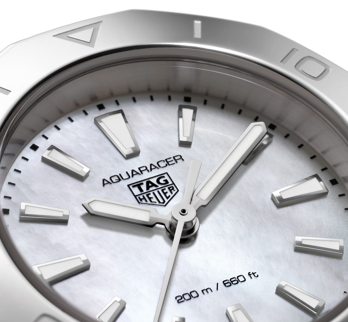 TGHR Aquaracer Professional 200 Watch with White Mother of Pearl Dial