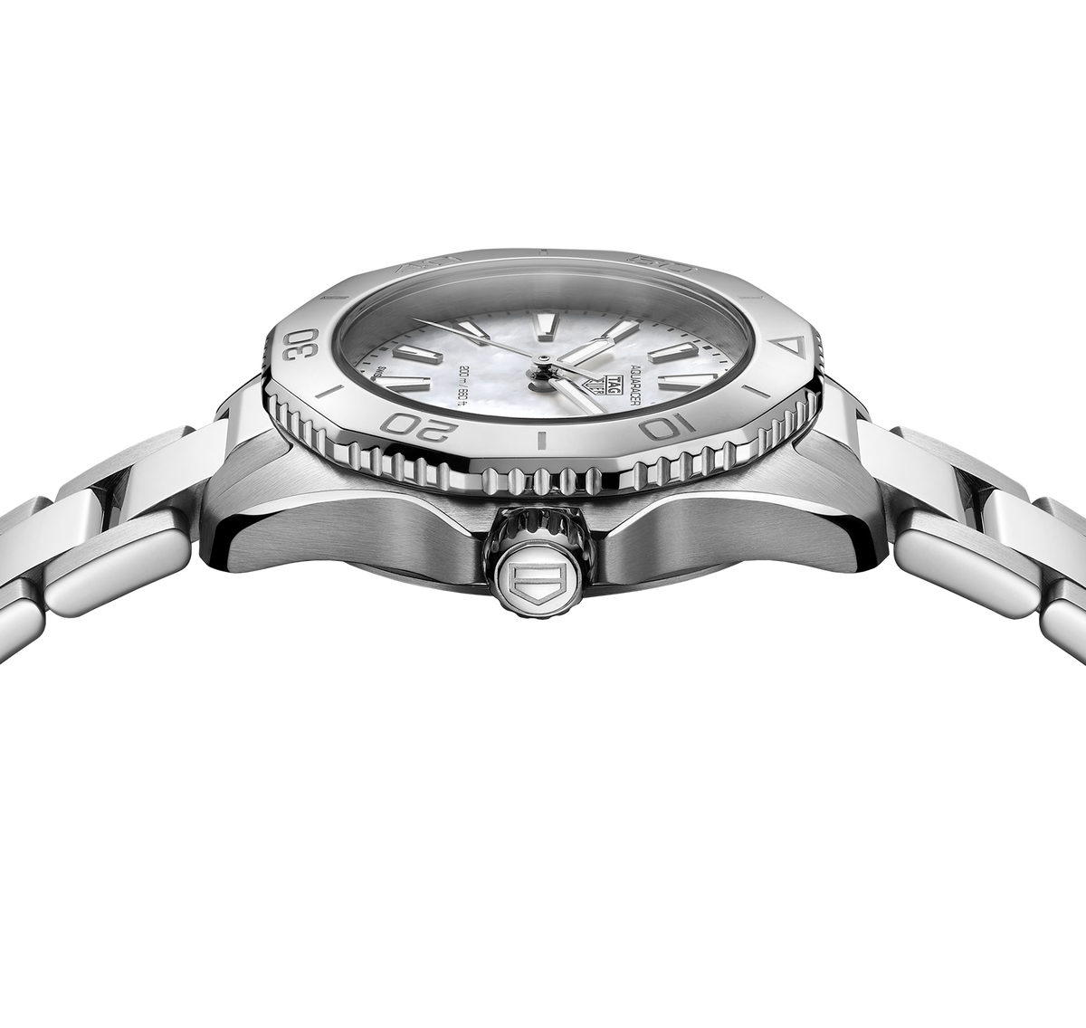 TGHR Aquaracer Professional 200 Watch with White Mother of Pearl Dial
