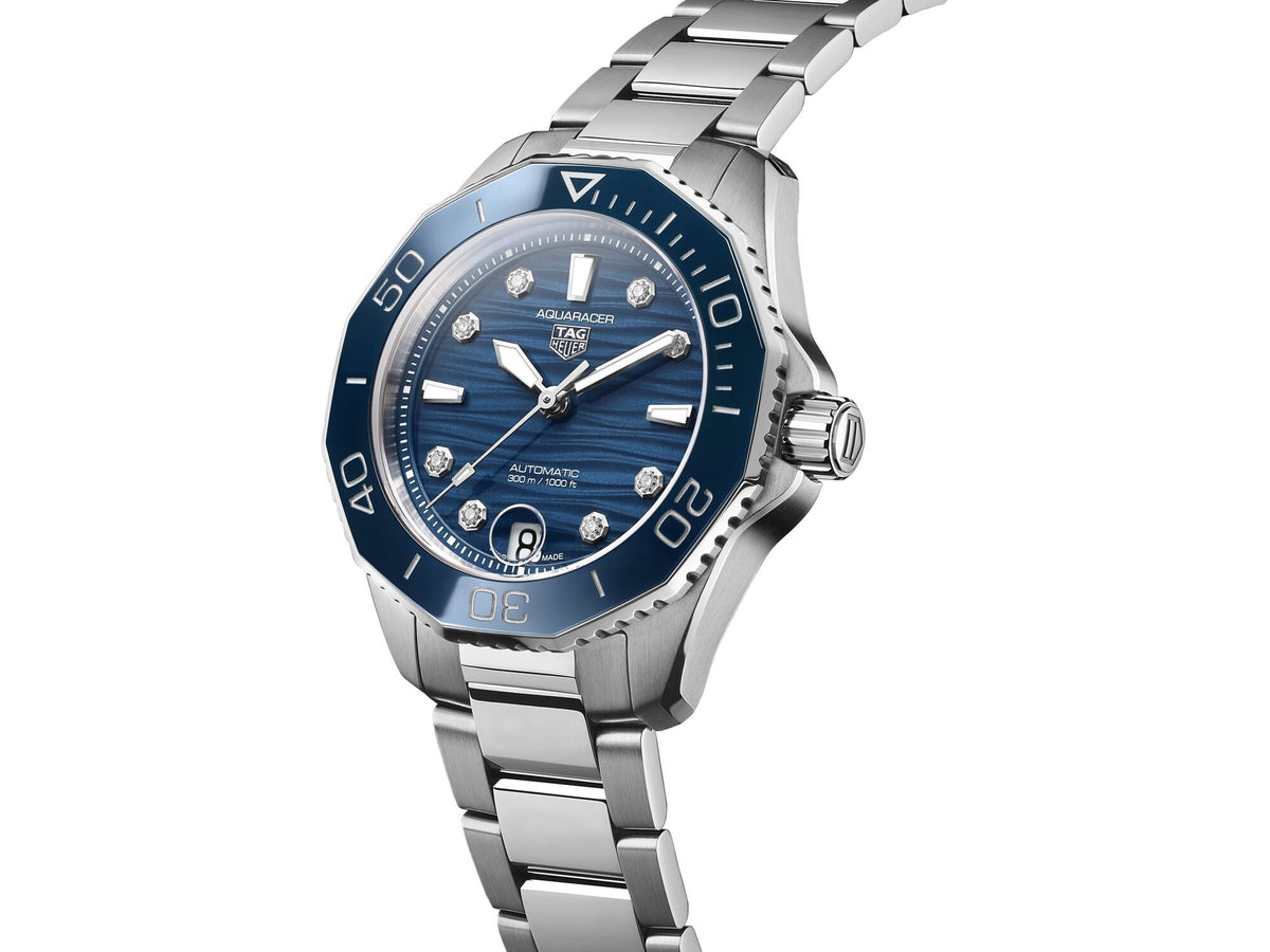 TGHR Ladies' Aquaracer Professional 300, 36mm with Blue Diamond Dial