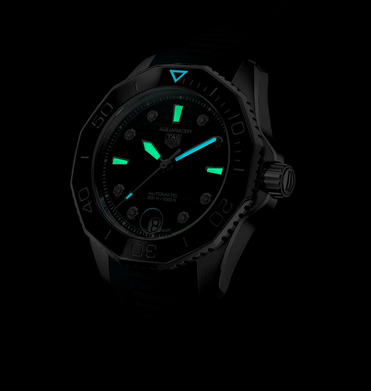 TGHR Aquaracer Professional 300 Date with Teal Dial