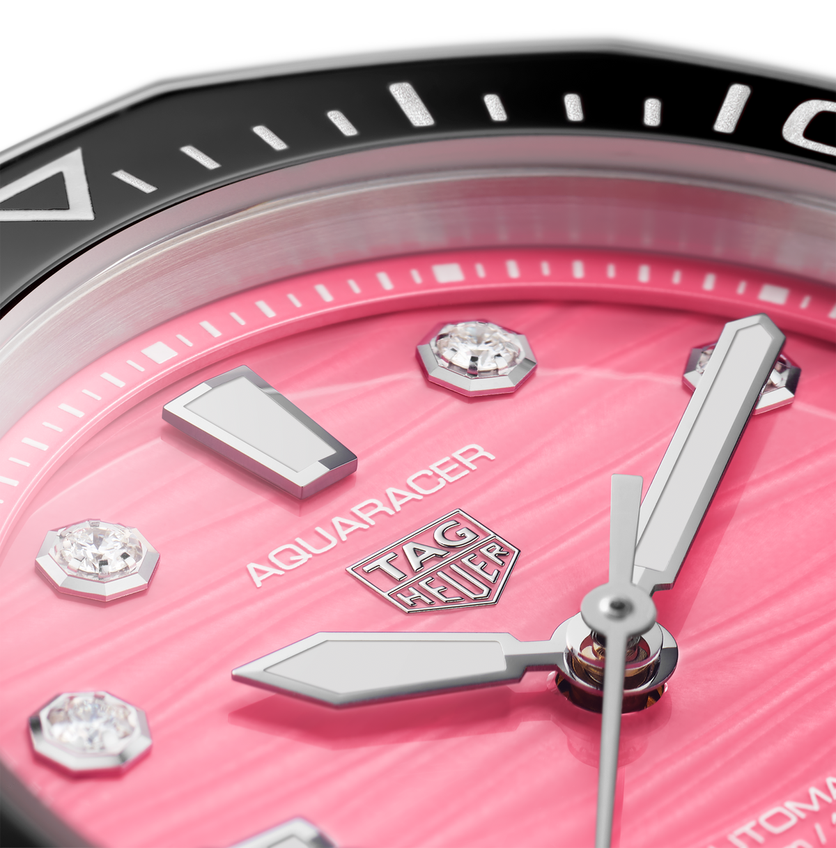 TGHR Aquaracer Professional 300 Watch with a Pink Dial