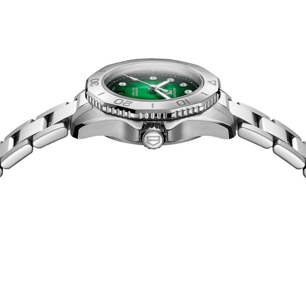 TGHR Aquaracer Professional 200 Watch with Green Mother of Pearl Dial