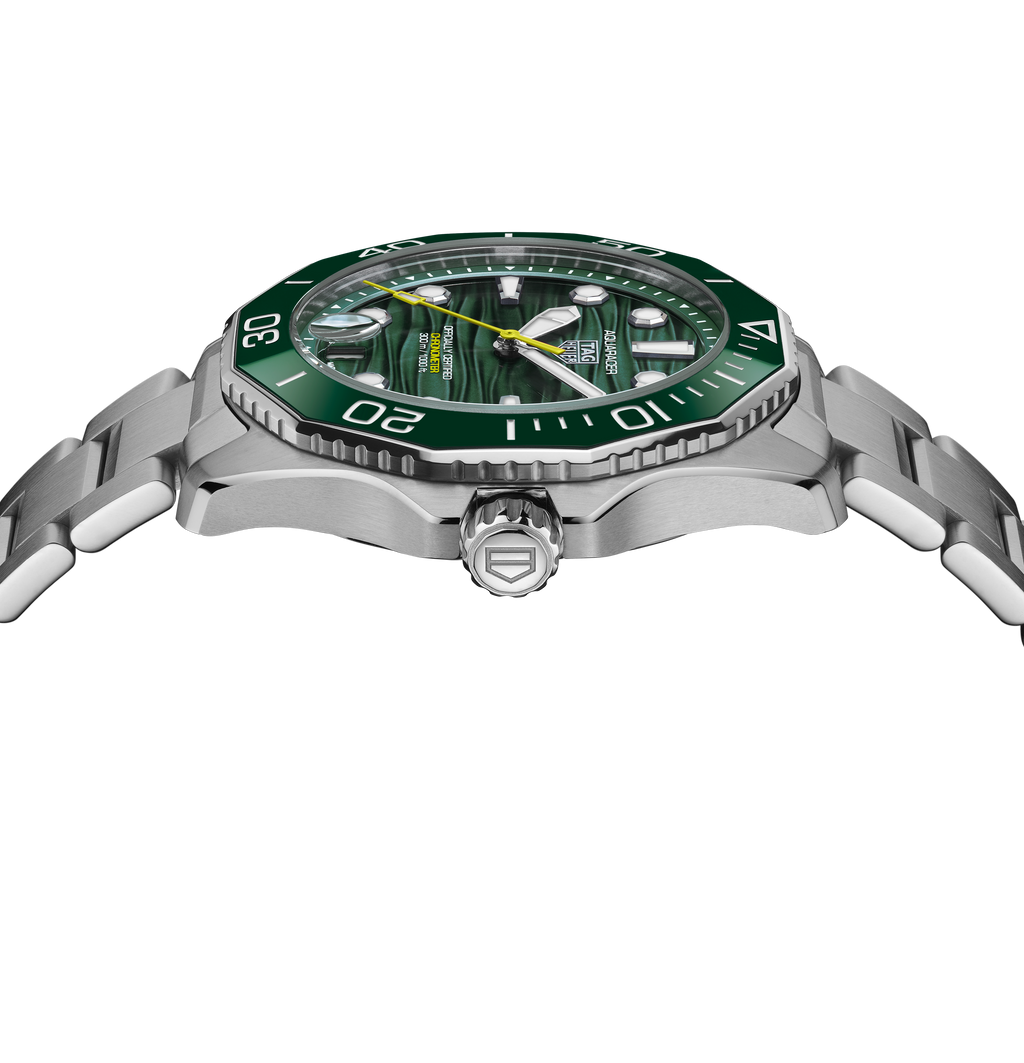 TGHR Aquaracer Professional 300 Date Watch with Green Dial