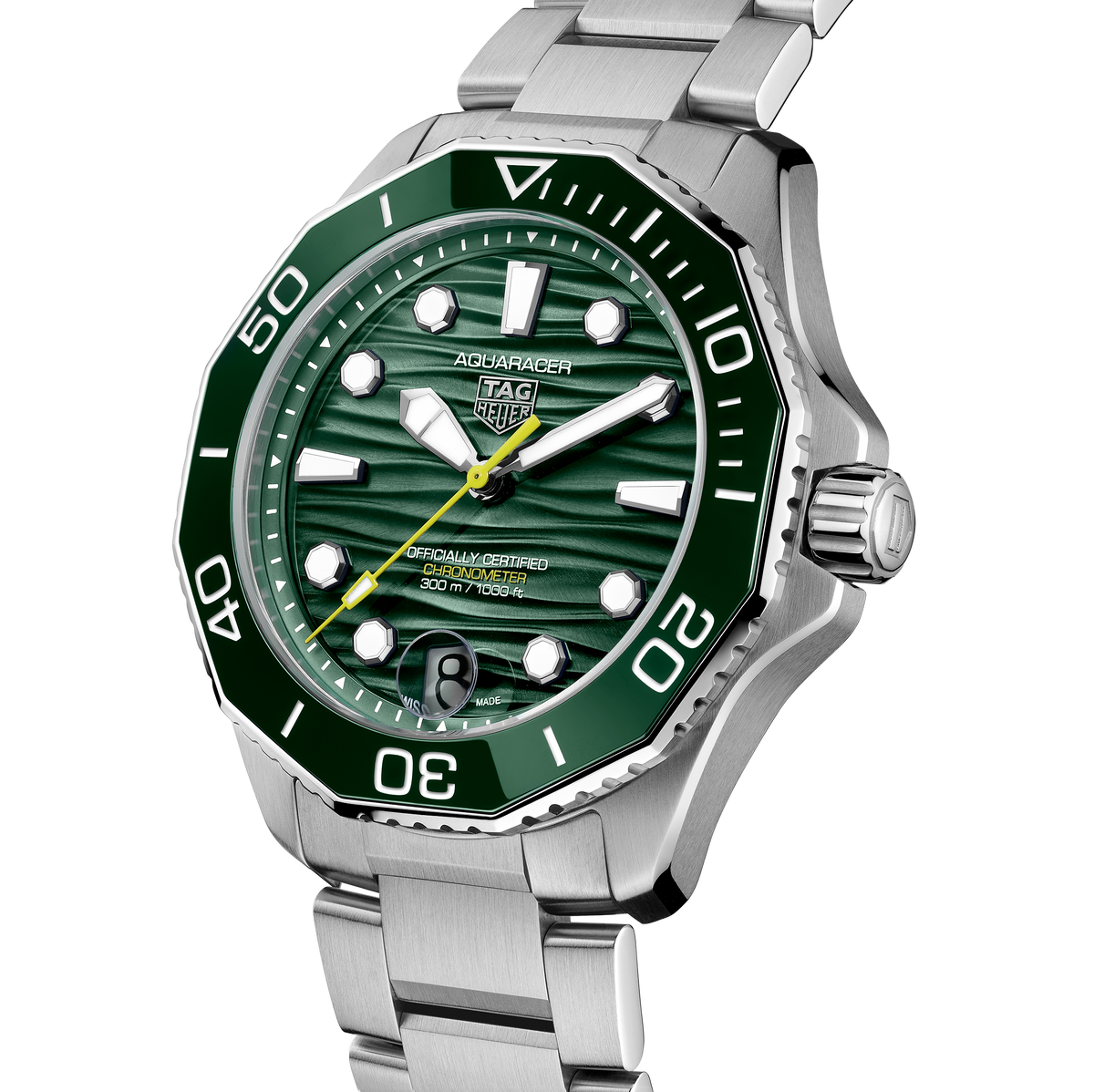 TGHR Aquaracer Professional 300 Date Watch with Green Dial