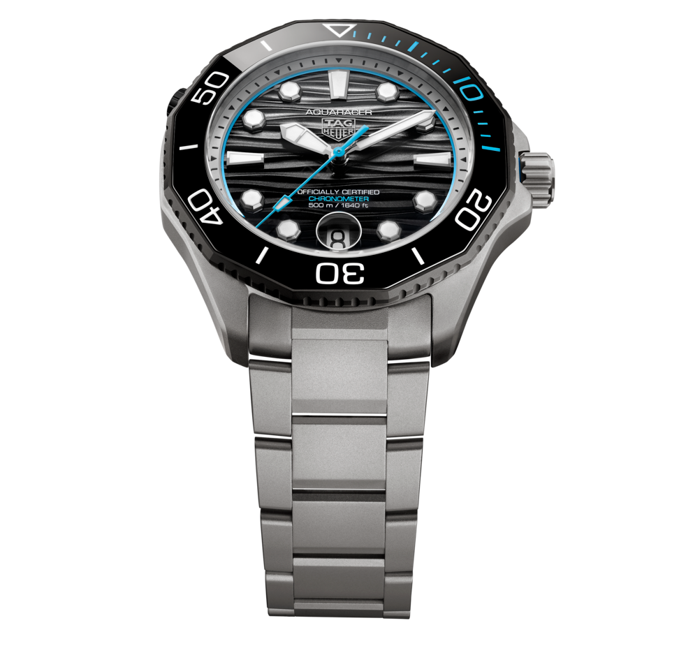TGHR Aquaracer Professional 500 Date Watch with Black Gradient Lacquered Dial, Limited Edition