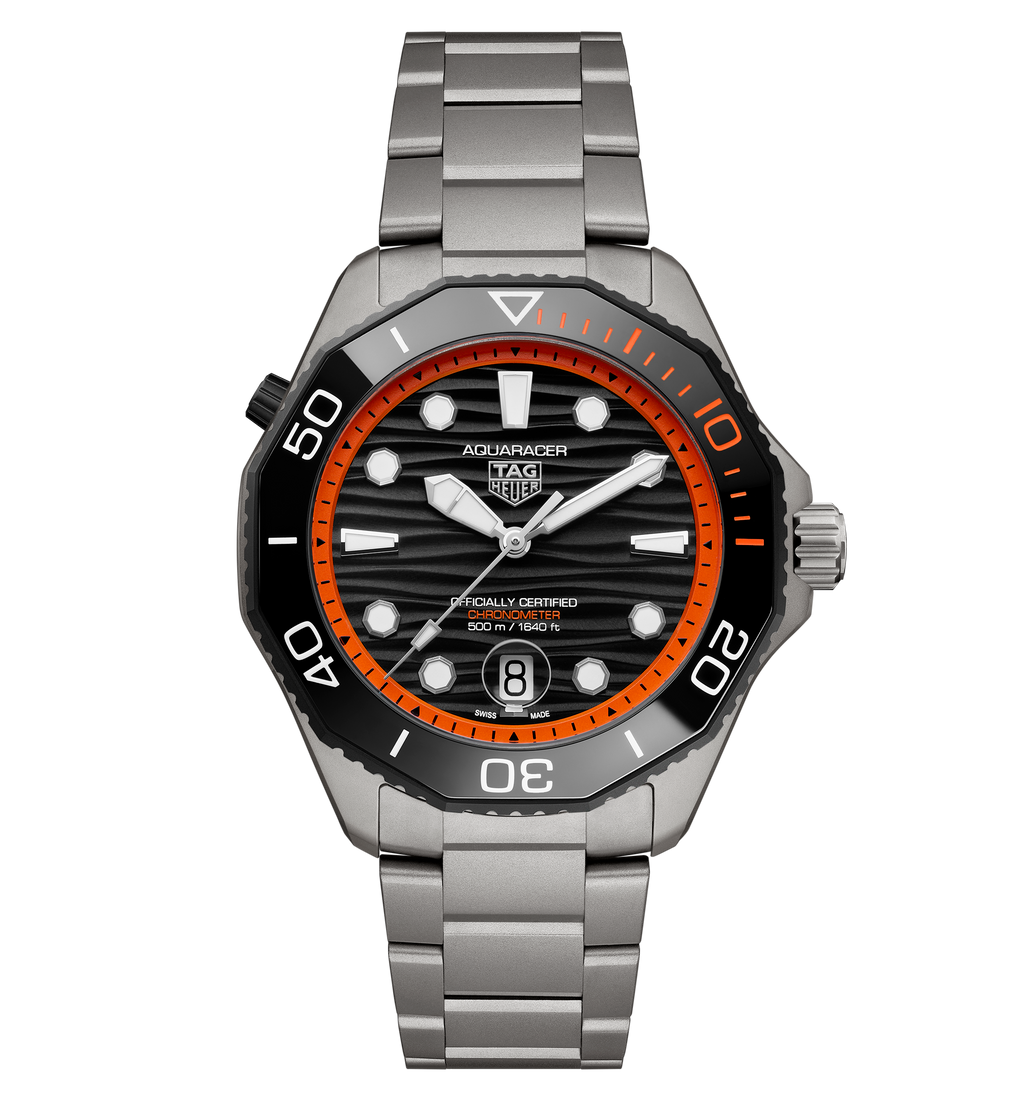 TGHR Aquaracer Professional 500 Date Watch with Black Lacquered Dial, Limited Edition