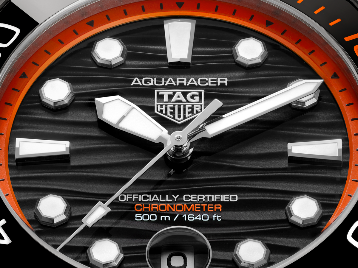 TGHR Aquaracer Professional 500 Date Watch with Black Lacquered Dial, Limited Edition