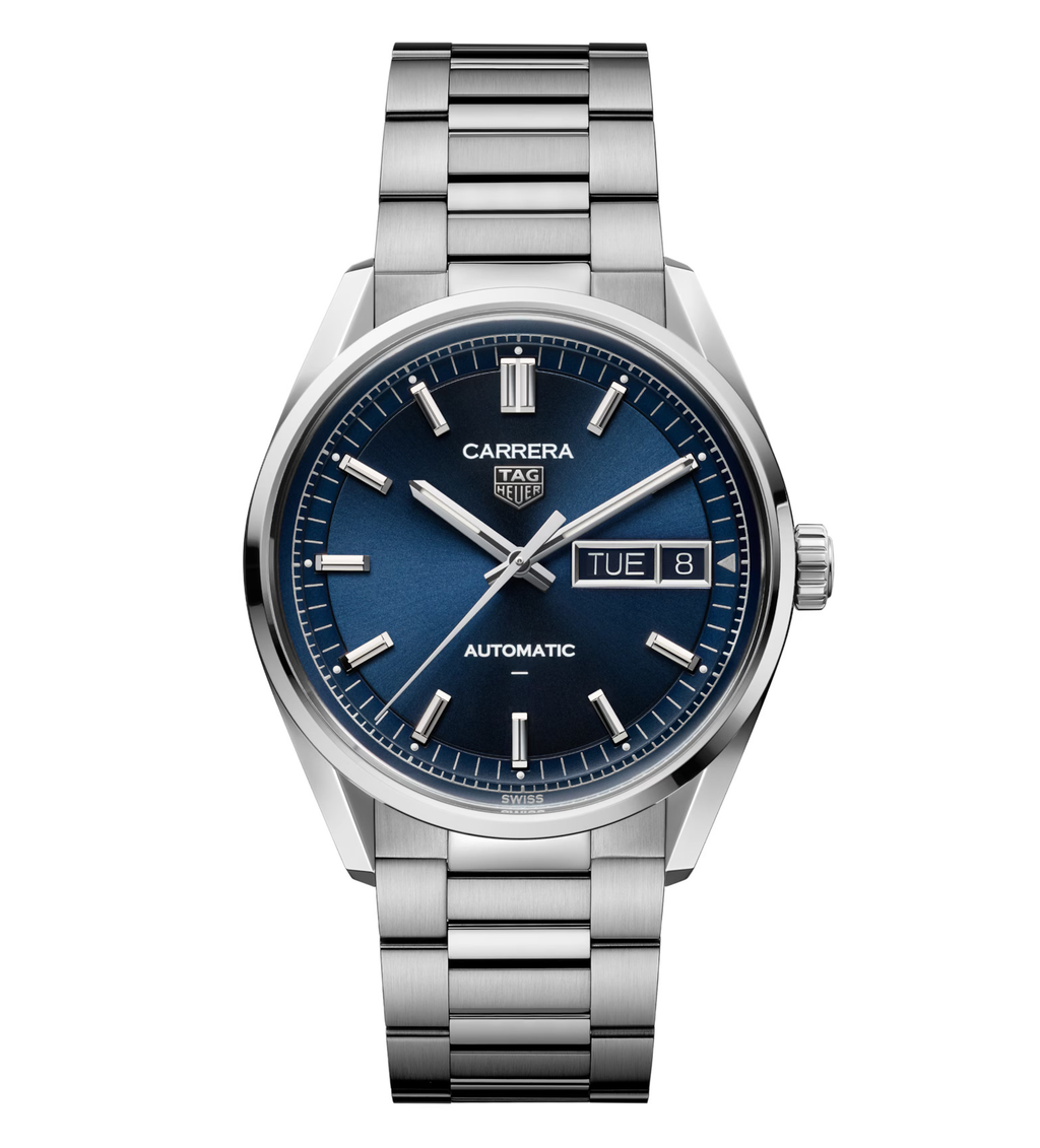 TGHR Carrera Day-Date Watch with Dark Blue Dial