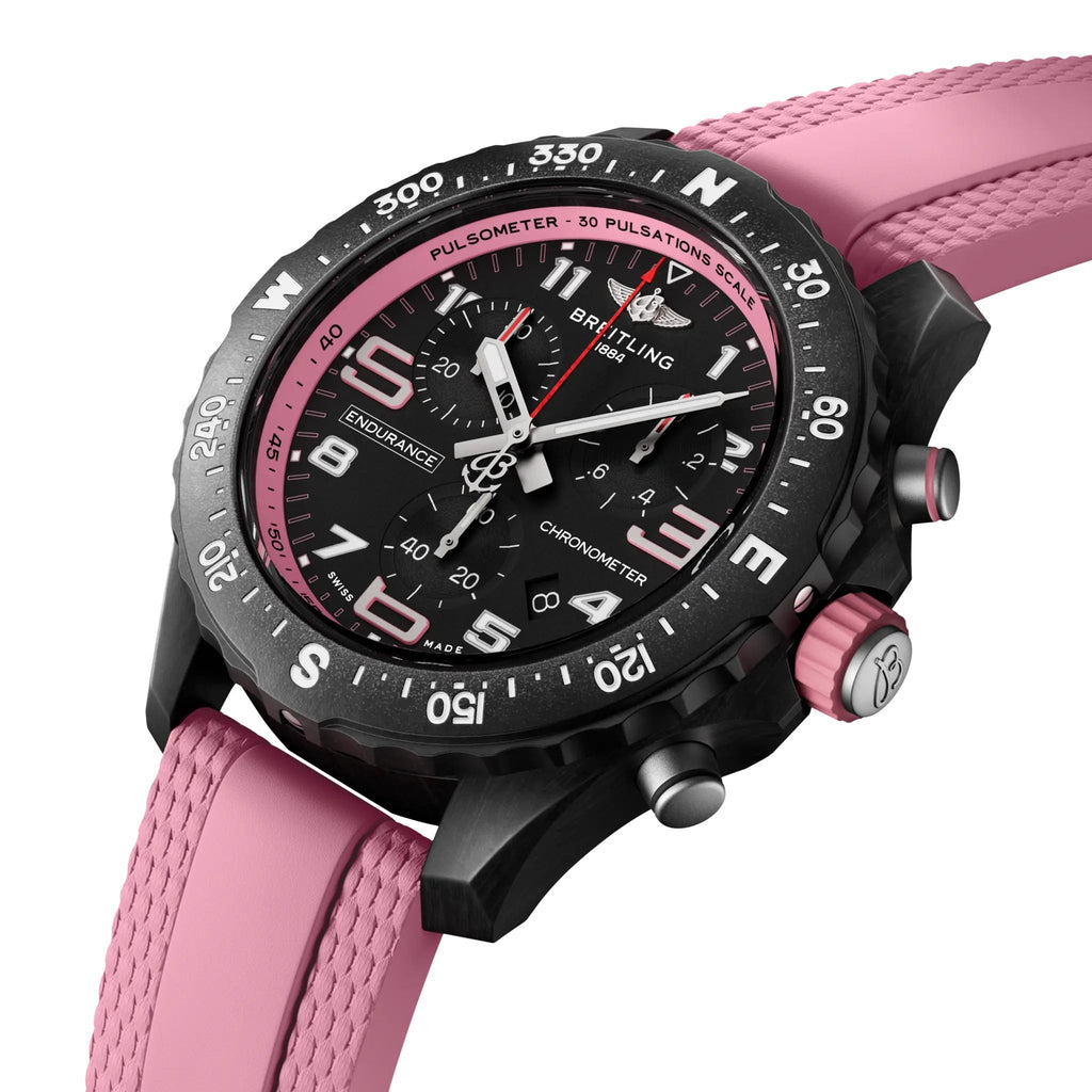 BRT Endurance Pro 38 Watch with Pink Rubber Strap