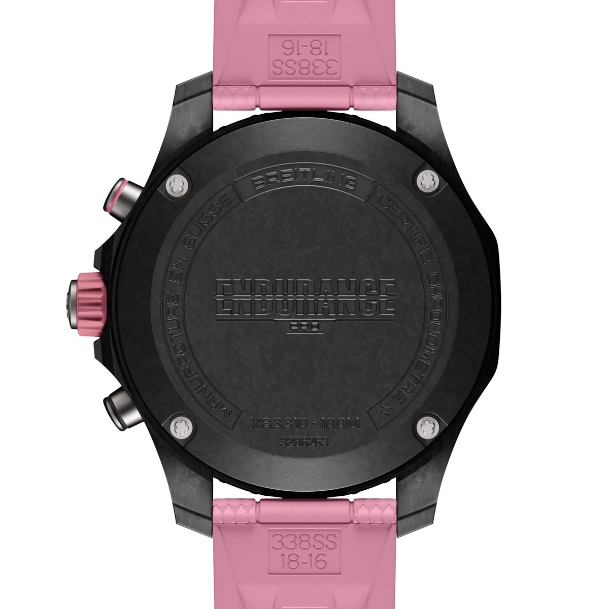BRT Endurance Pro 38 Watch with Pink Rubber Strap