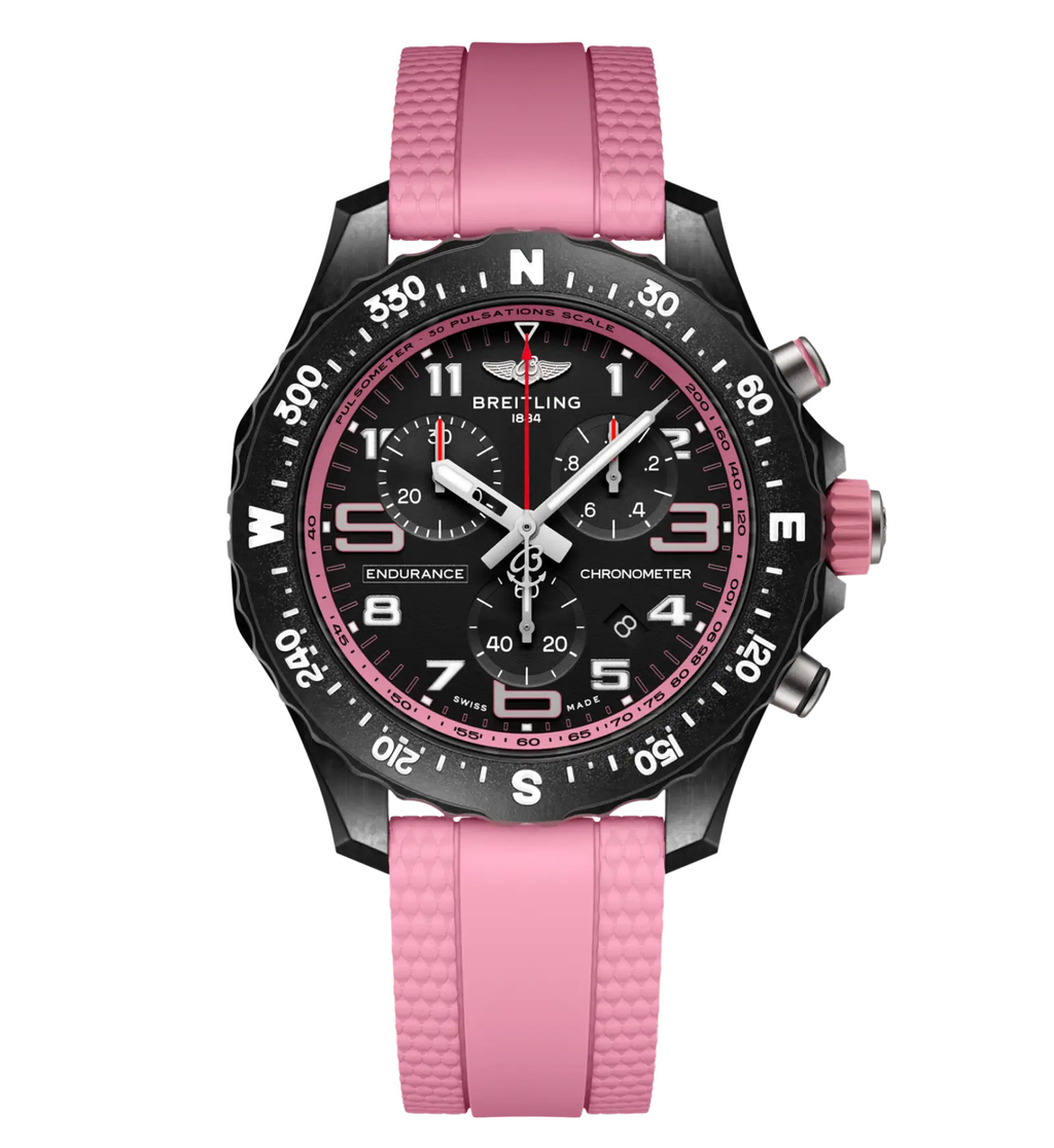 BRT Endurance Pro 38 Watch with Pink Rubber Strap