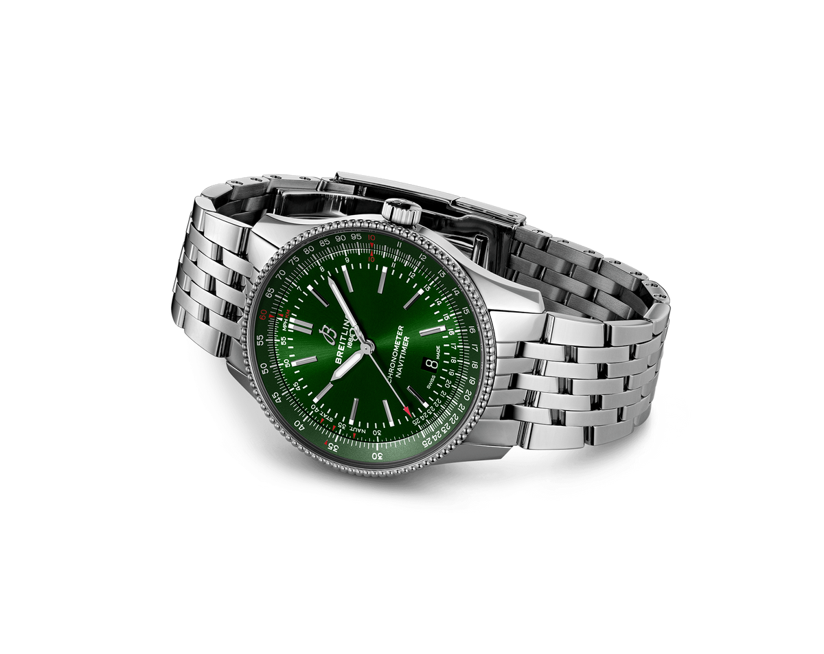 BRT Navitimer Watch with Green Dial, 41mm