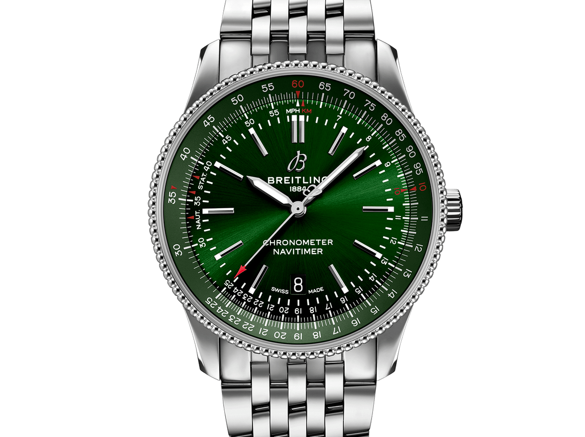 BRT Navitimer Watch with Green Dial, 41mm
