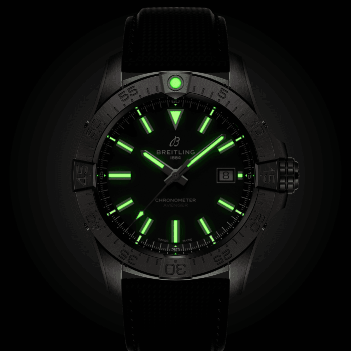 BRT Avenger Automatic 42mm Watch with Black Strap