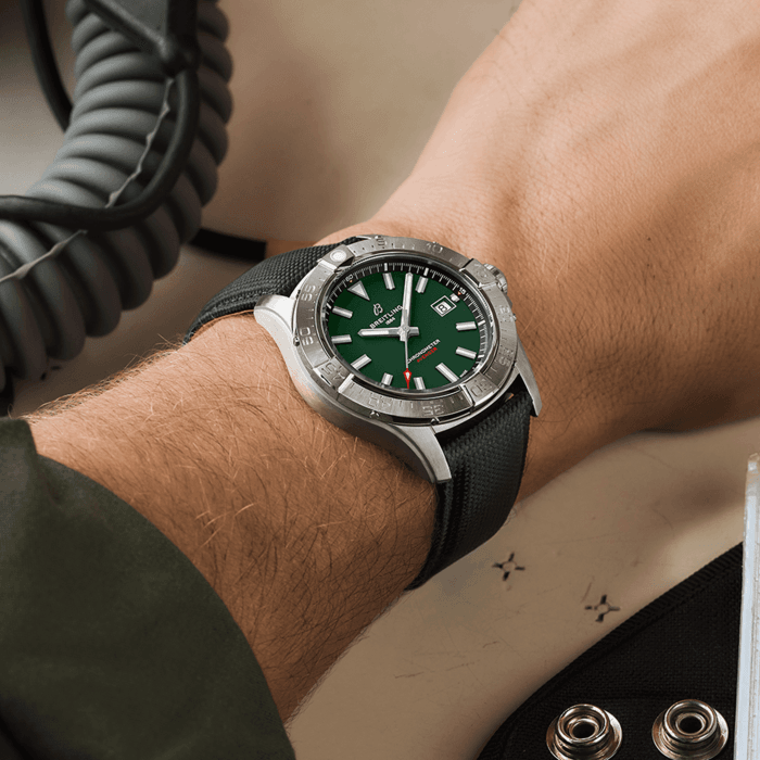 BRT Avenger Automatic 42mm Watch with Green Strap