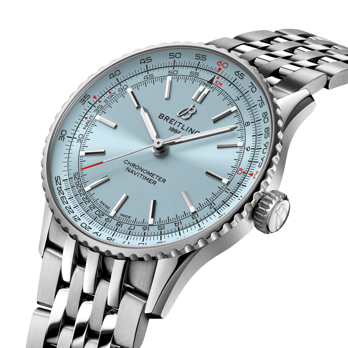 BRT Navitimer Automatic 41 Watch with Stainless Steel Bracelet