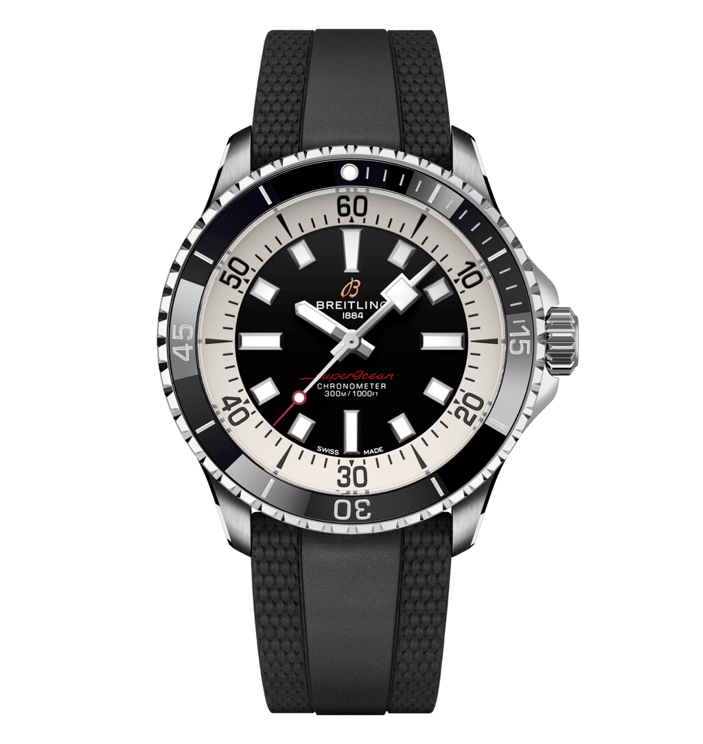 BRT Superocean Black Rubber Watch, 42mm