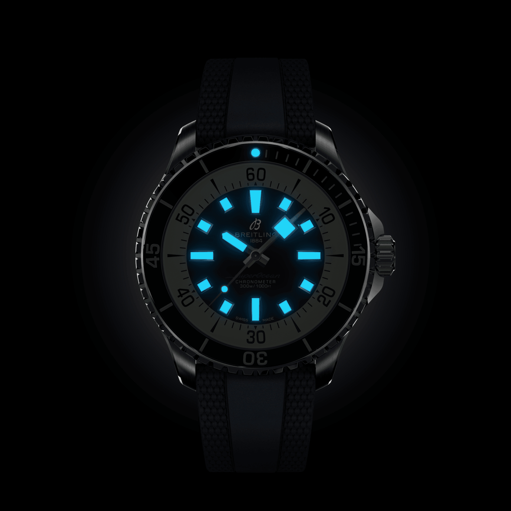 BRT Superocean Blue on Rubber Watch, 44mm
