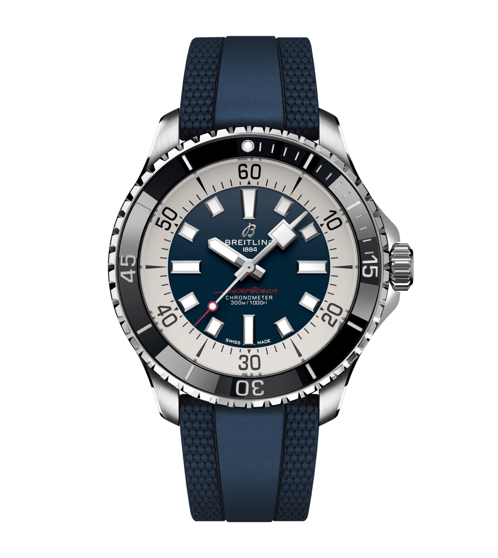 BRT Superocean Blue on Rubber Watch, 44mm