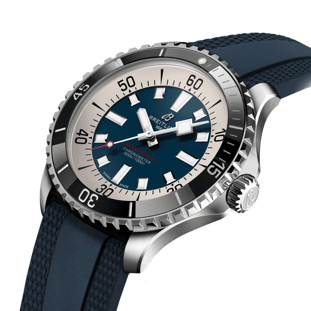 BRT Superocean Blue on Rubber Watch, 44mm