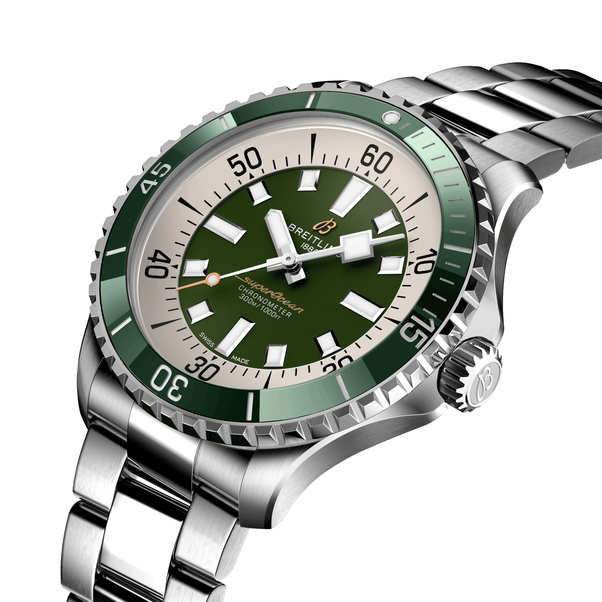 BRT Superocean Green Watch, 44mm