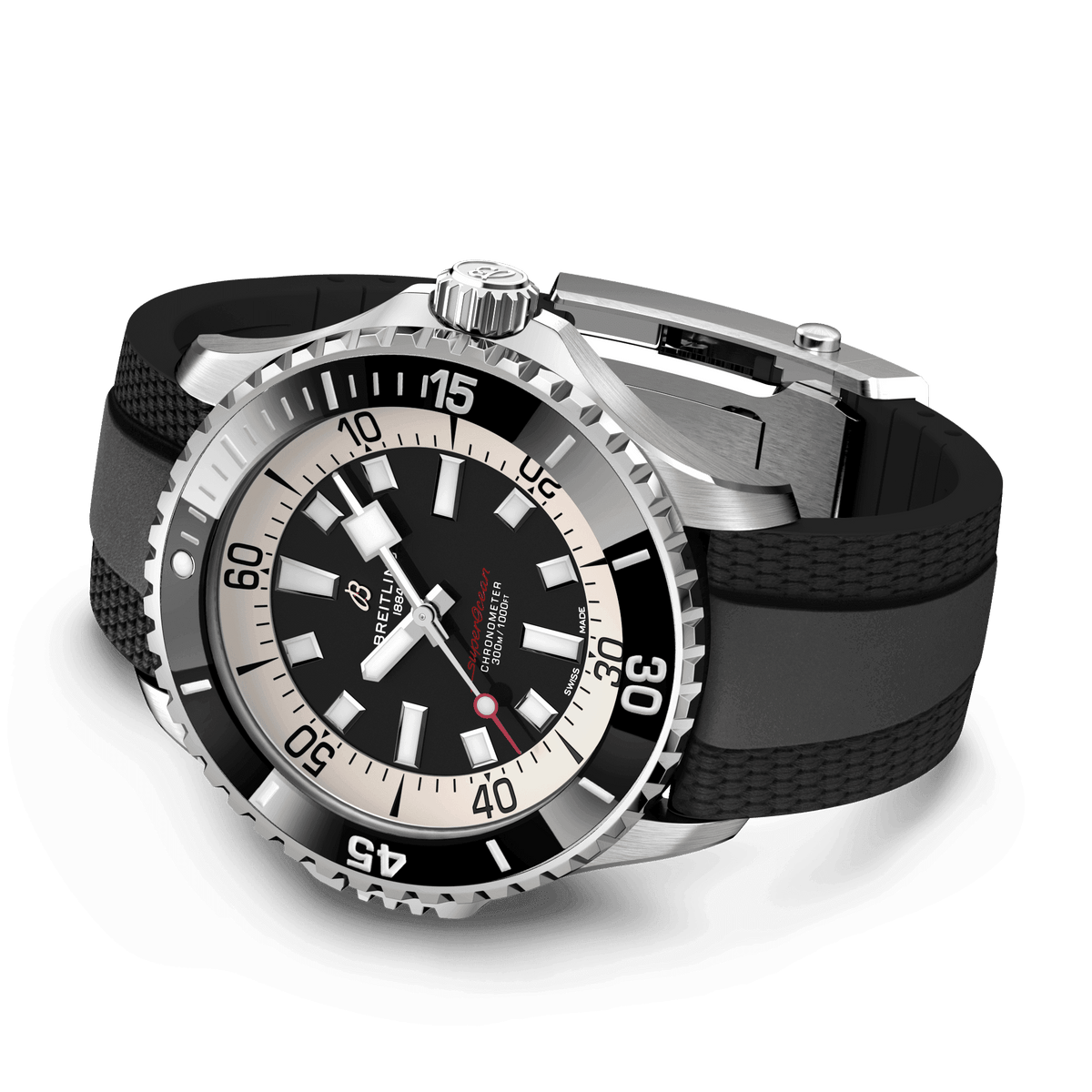 BRT Superocean Black on Rubber, 46mm