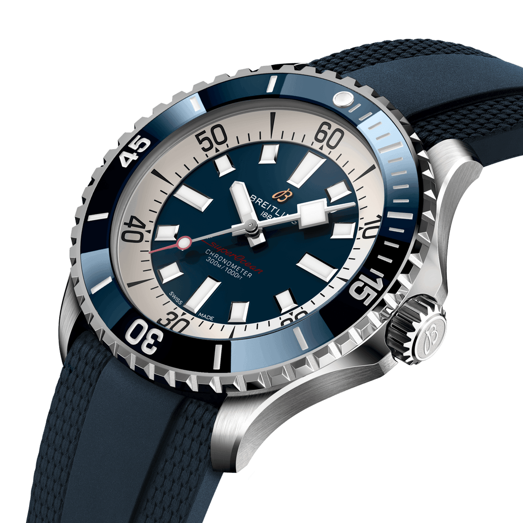 BRT Superocean Blue on Rubber Watch, 46mm