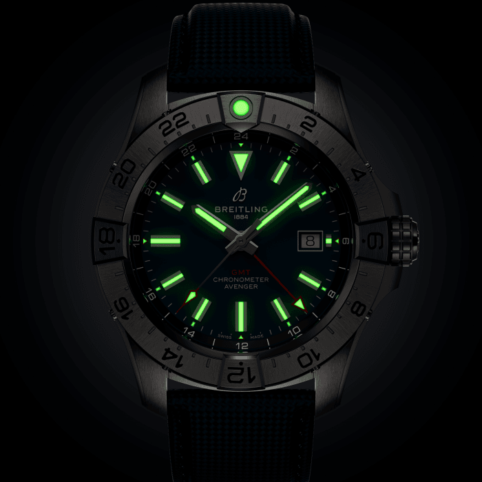 BRT Avenger Automatic GMT 44mm Watch with Blue Strap