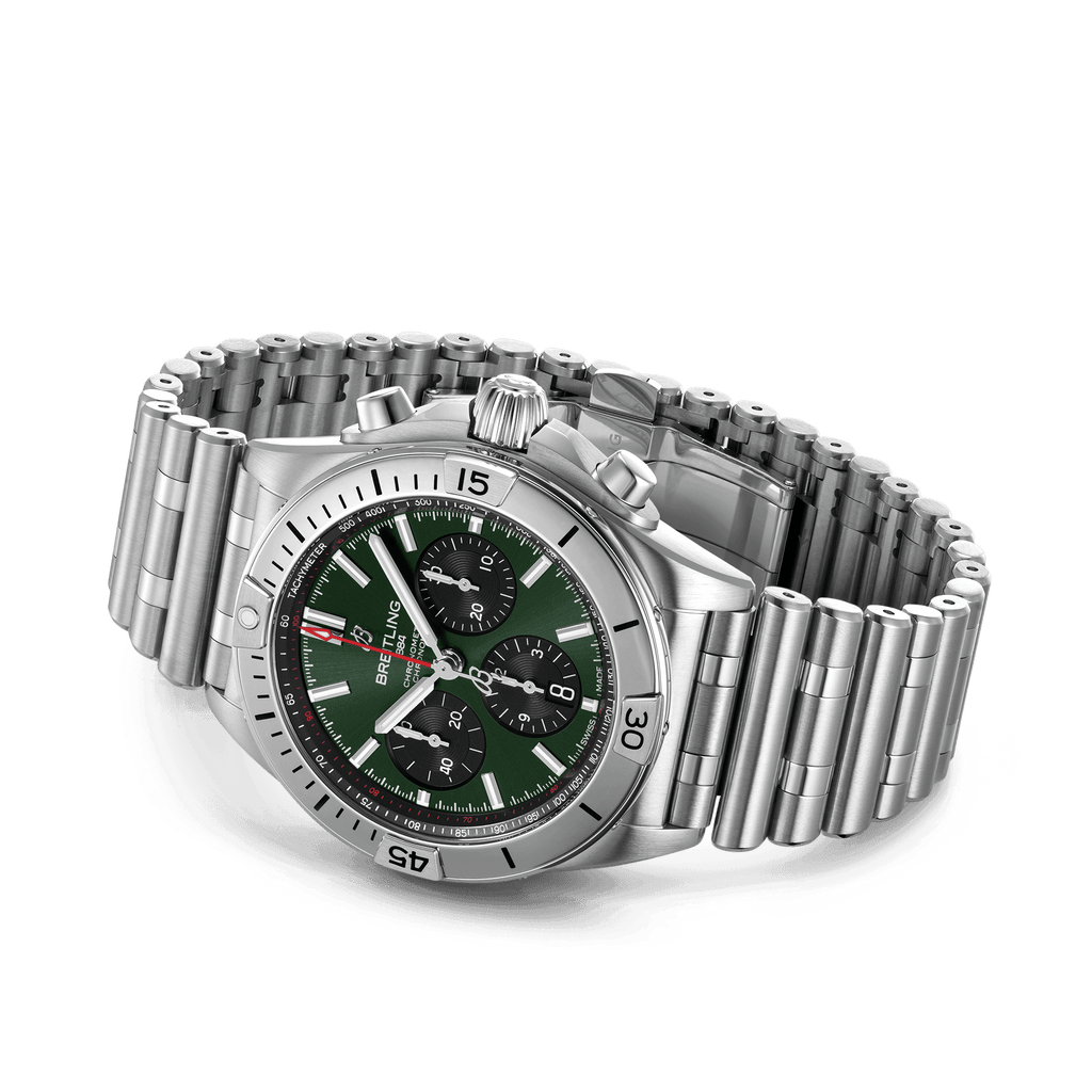 BRT Chronomat B01 Chronograph 42 Watch with Stainless Steel Bracelet