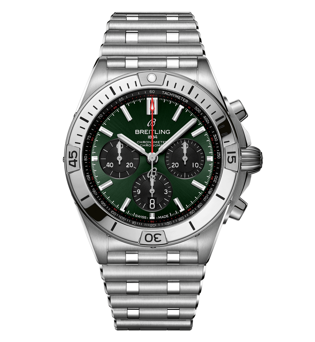 BRT Chronomat B01 Chronograph 42 Watch with Stainless Steel Bracelet