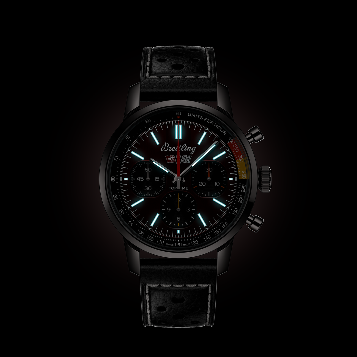 BRT Top Time B01 Chevrolet Corvette 41mm Watch with Red Dial