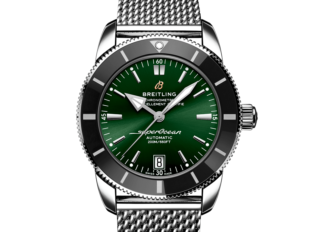 BRT Superocean Heritage Watch with Green Dial, 42mm