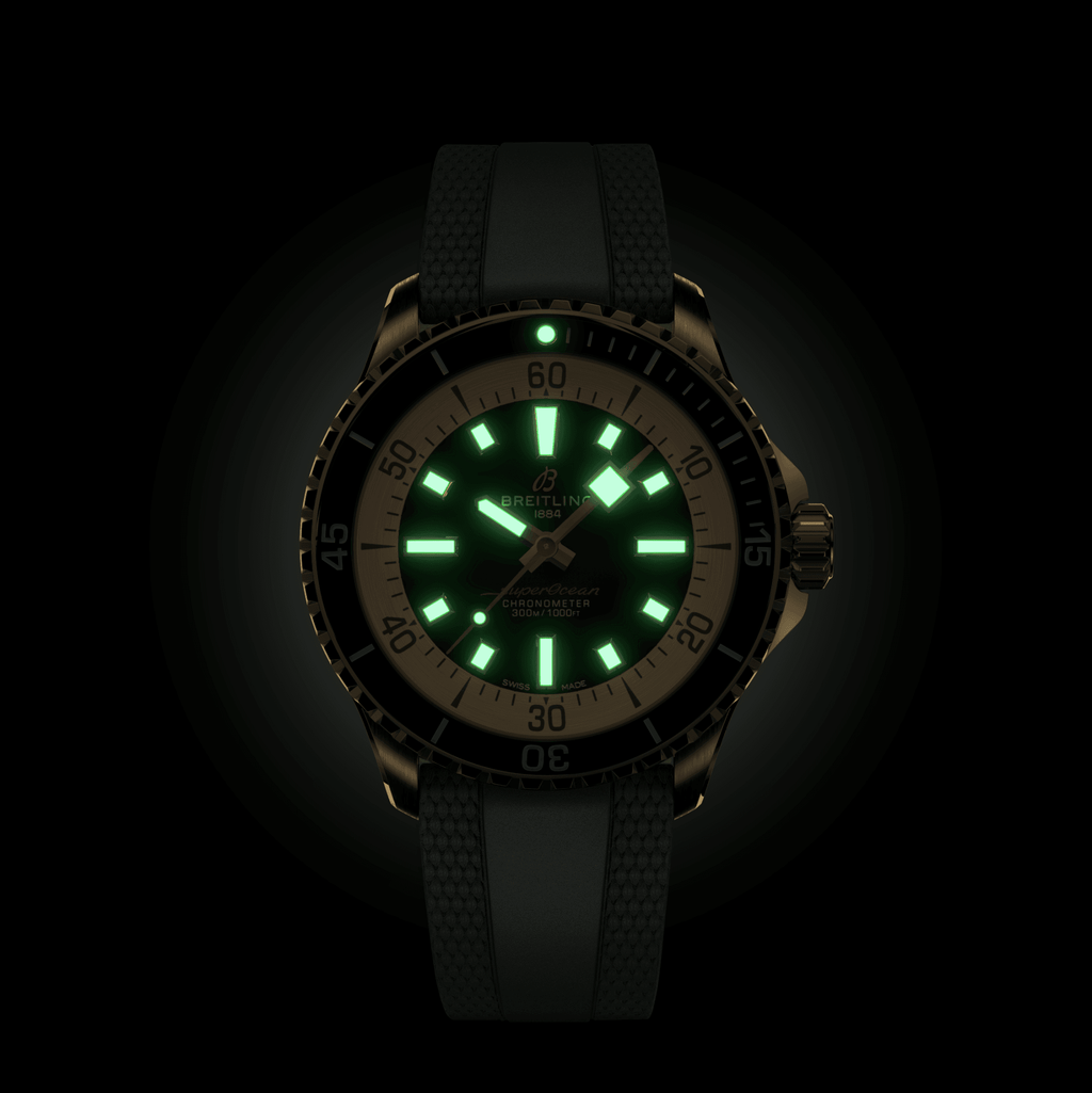 BRT Superocean Bronze Green on Rubber Watch, 42mm