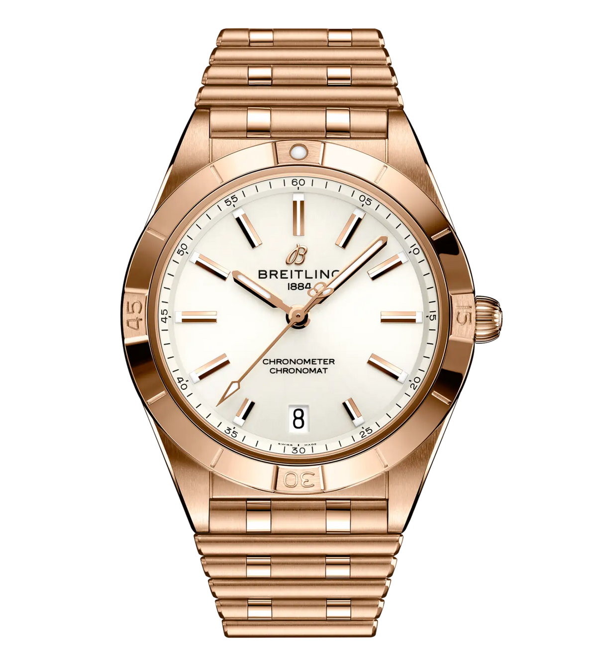 BRT Chronomat Automatic 36 Watch with White Dial