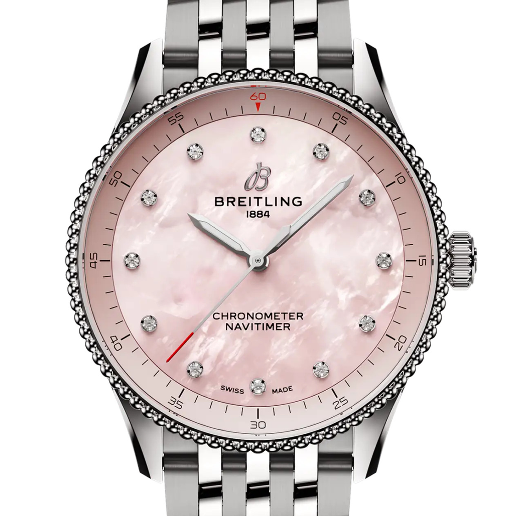 BRT Navitimer 32 Watch with Pink Dial
