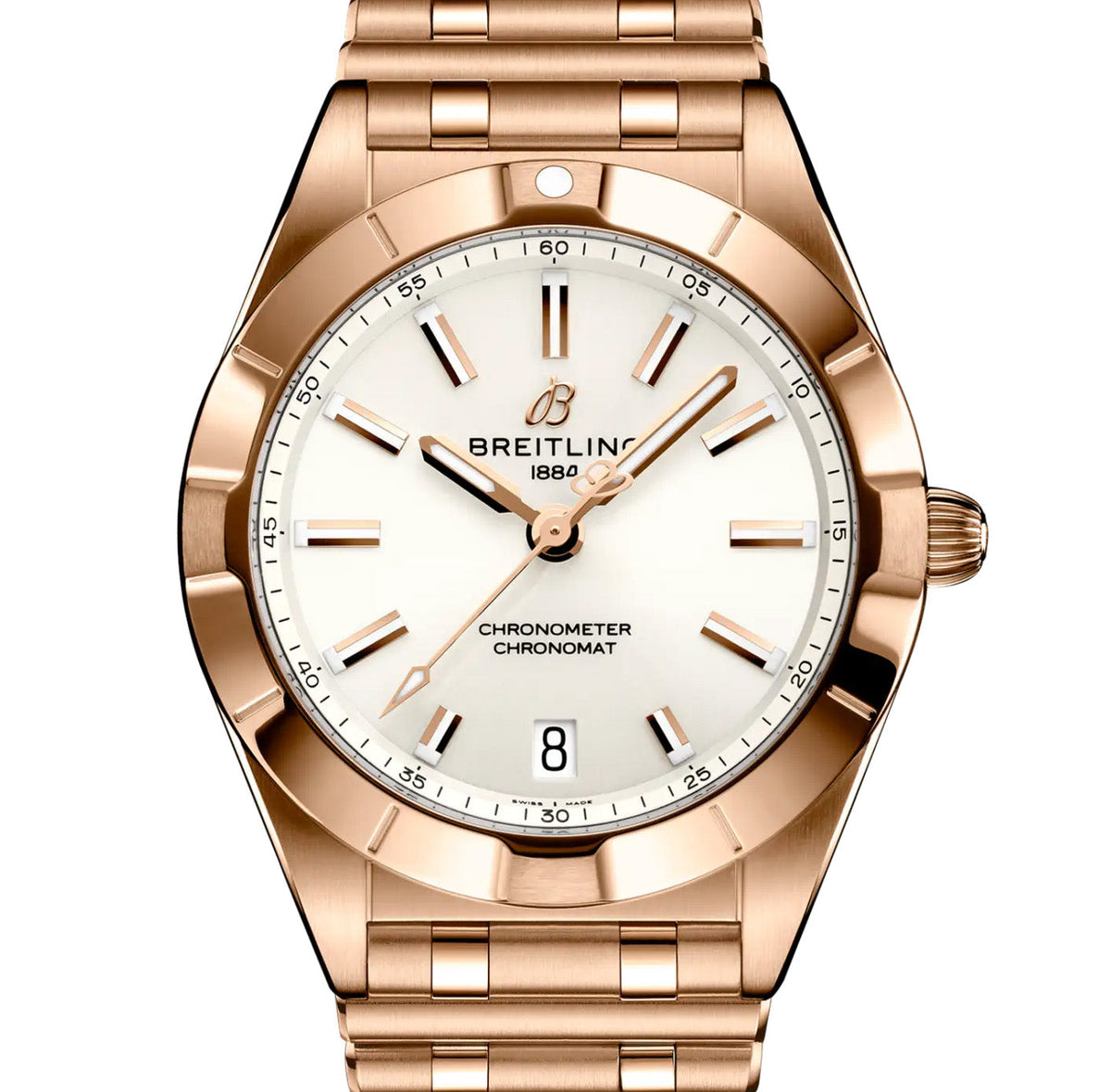 BRT Chronomat 32mm Watch with 18K Red Gold Bracelet