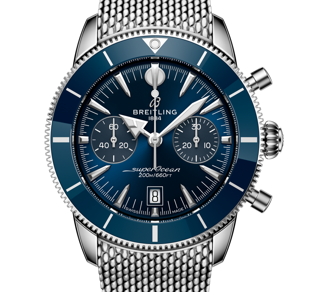 BRT Superocean Heritage B01 Chronograph 42 Watch with Blue Dial