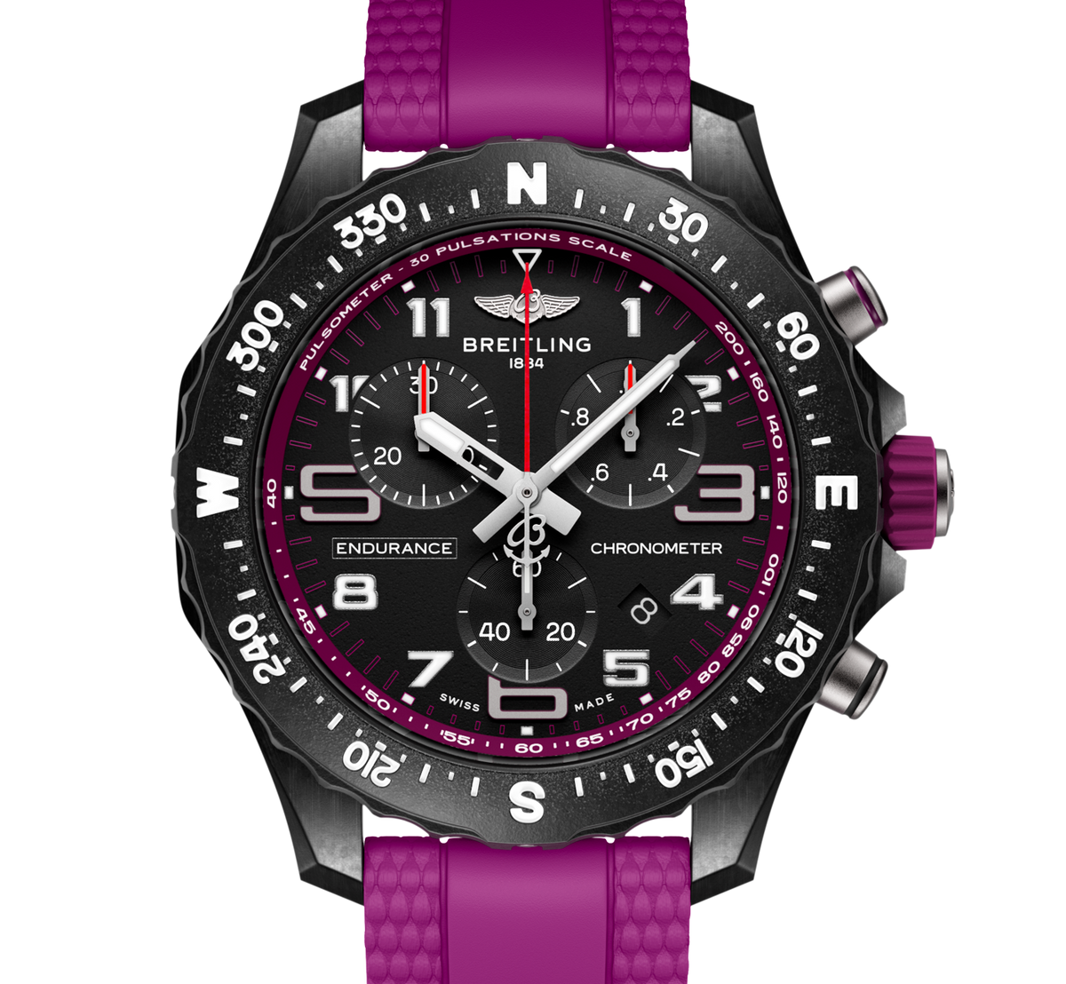 BRT Endurance Pro 38 Watch with Purple Strap