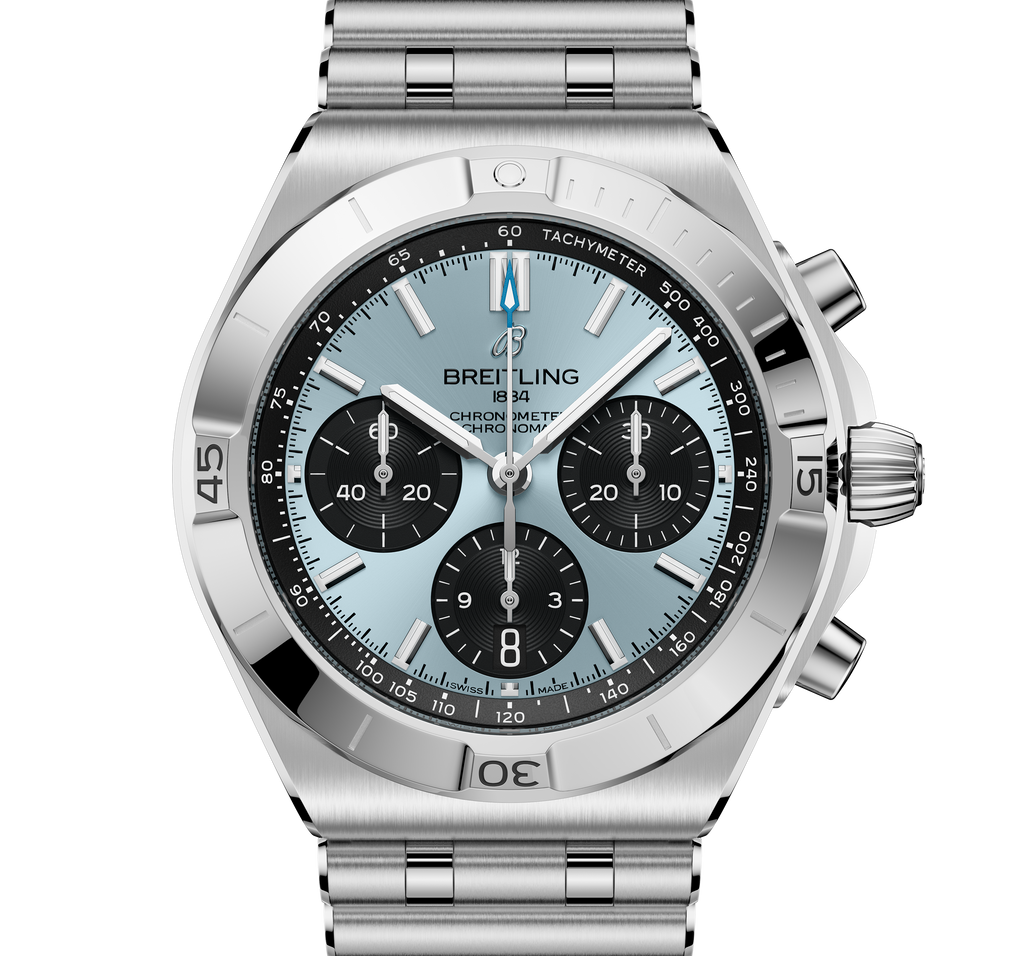BRT Chronomat B01 Chronograph 42 Watch with Ice Blue Panda Dial