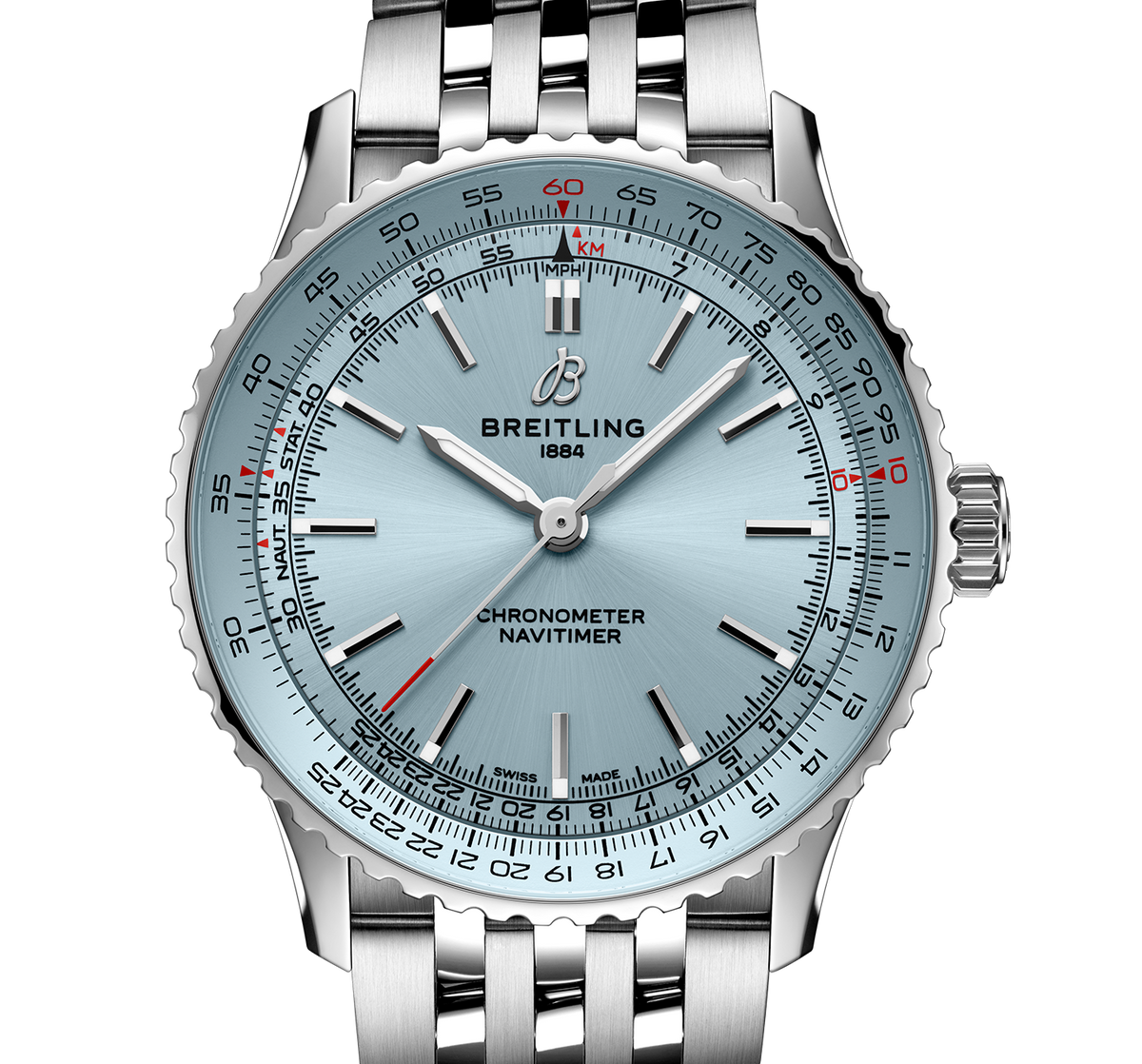 BRT Navitimer Automatic 41 Watch with Stainless Steel Bracelet