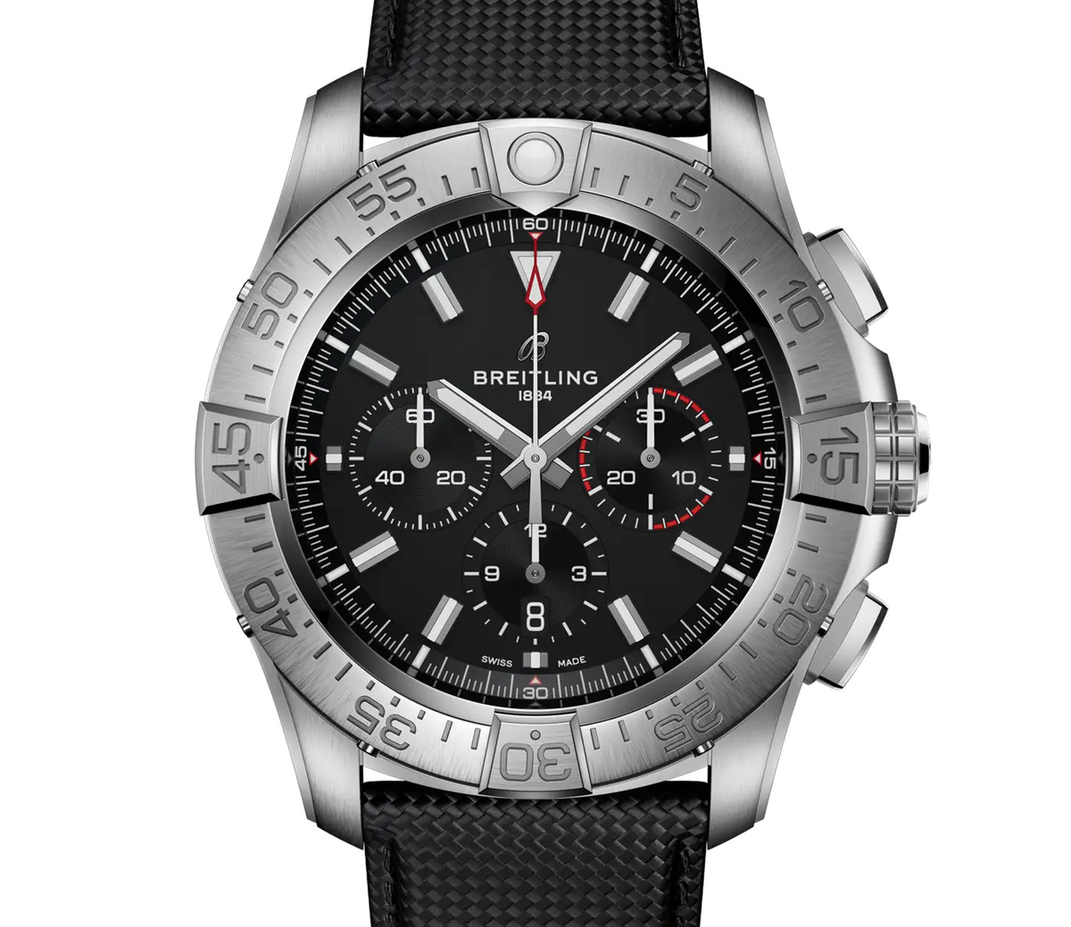 BRT Super Avenger B01 Chronograph 46 Watch with Black Dial