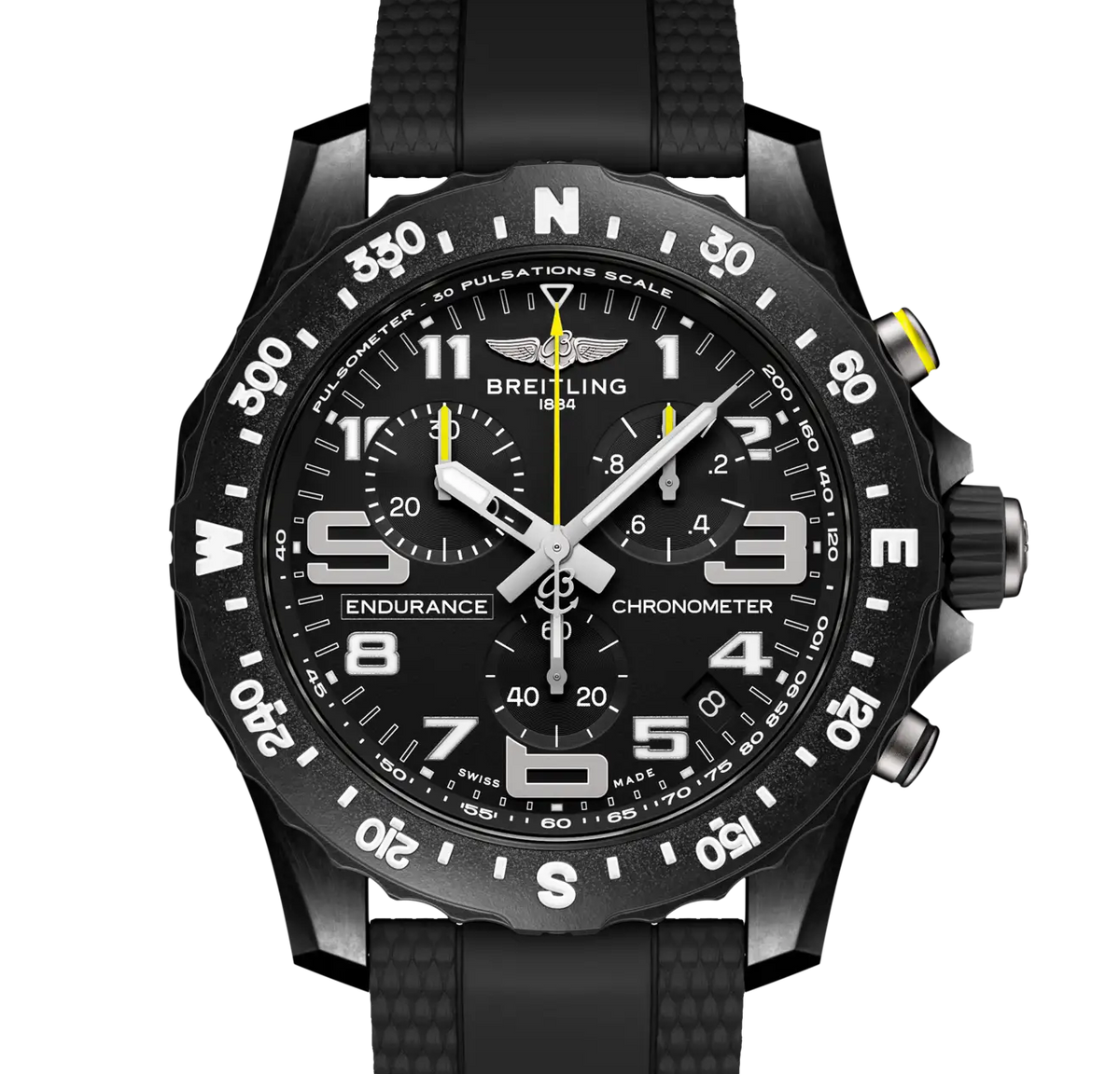 BRT Endurance Pro 44 Watch with Black Rubber Strap