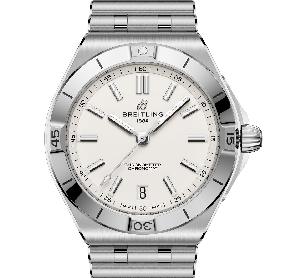 BRT Chronomat B31 Automatic 40 Watch with White Dial