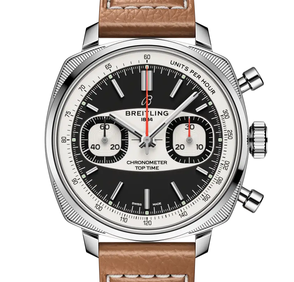 BRT Top Time B01 Racing 38 Watch with Beige Leather Strap, Limited Edition