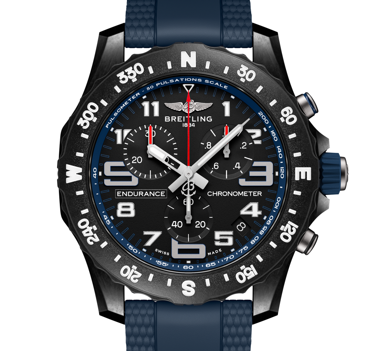 BRT Endurance Pro 44 Watch with Navy Blue Strap