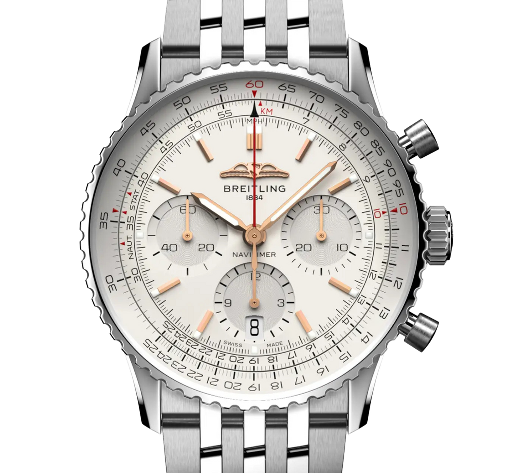 BRT Navitimer B01 Chronograph 41 Watch with Ivory Dial