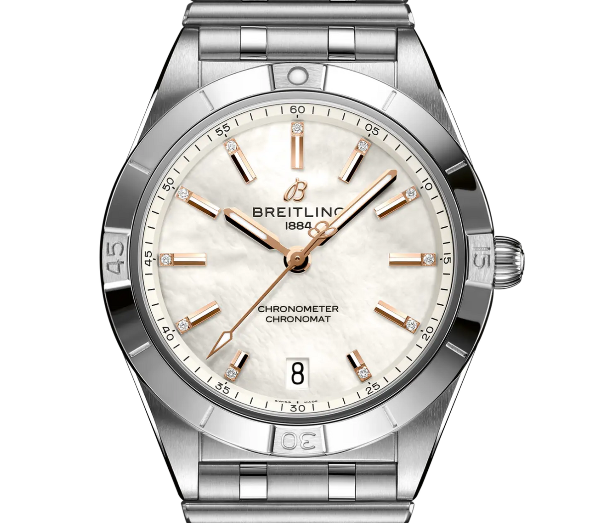 BRT Chronomat Automatic 36 Watch with Diamonds