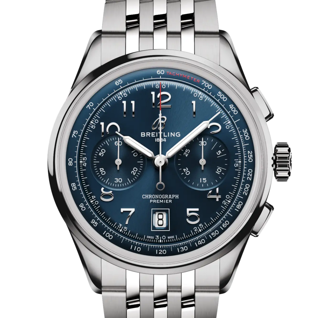 BRT Premier B01 Chronograph 42 Watch with Stainless Steel Bracelet
